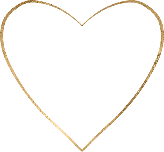 Gold Transparent Heart Frame PNG Clip Art Sticker